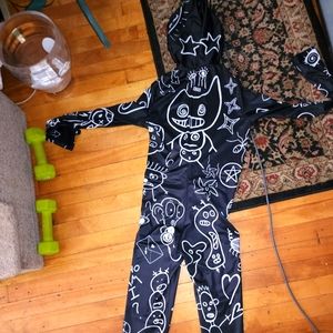 Badinka bodysuit black and white size large